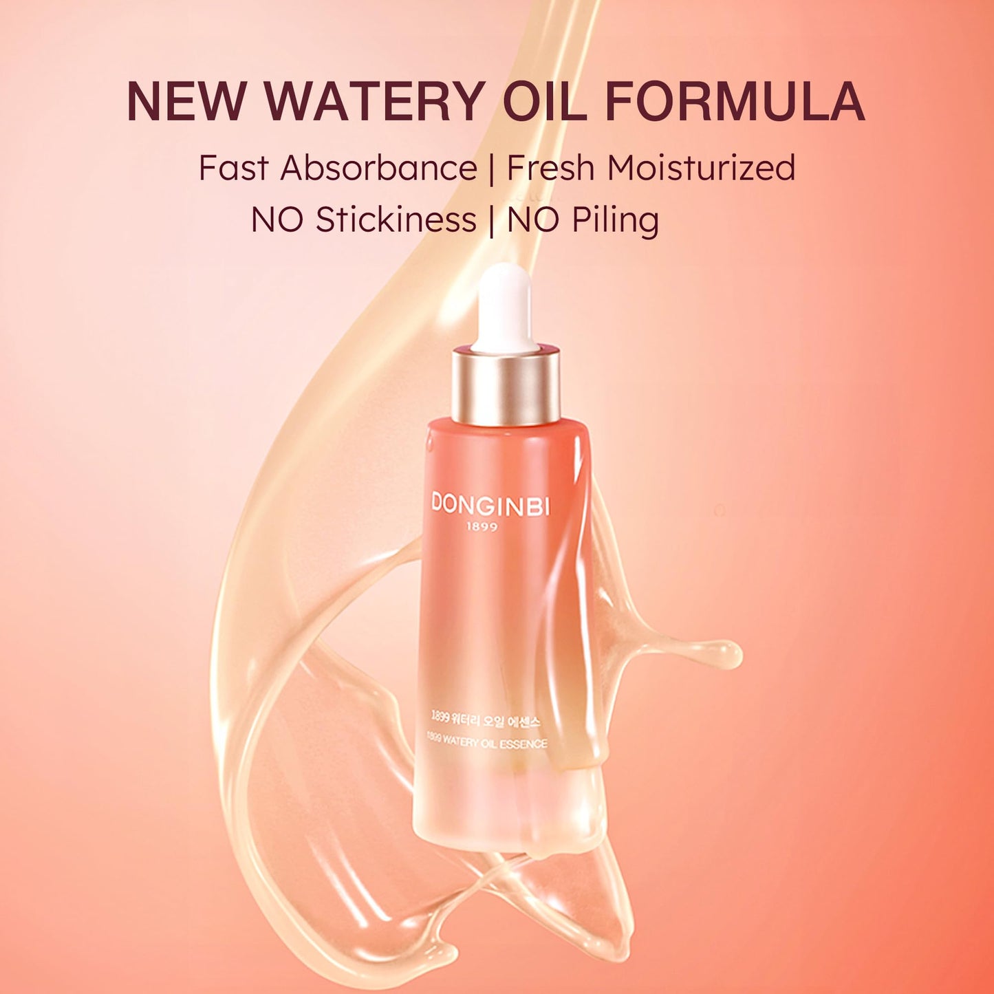 Donginbi Red Ginseng 1899 Watery Oil Essence - Glowing Face Oil, Skin Barrier Repair & Firming Moisturizer, Korean Red Ginseng Essence, Skin Care Gifts for Women, 1.01 floz