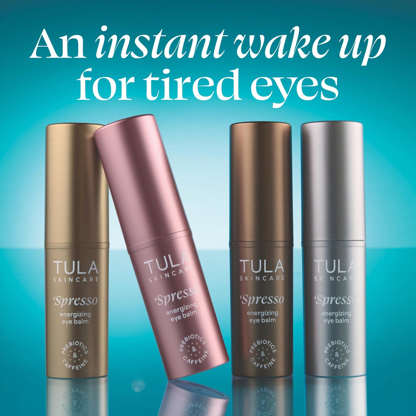 TULA Skin Care Spresso Energizing Eye Balm, Americano - Energizing & Hydrating Caffeine Under Eye Treatment for Dark Circles, Portable and Perfect to Use On-the-go, 0.35 oz.