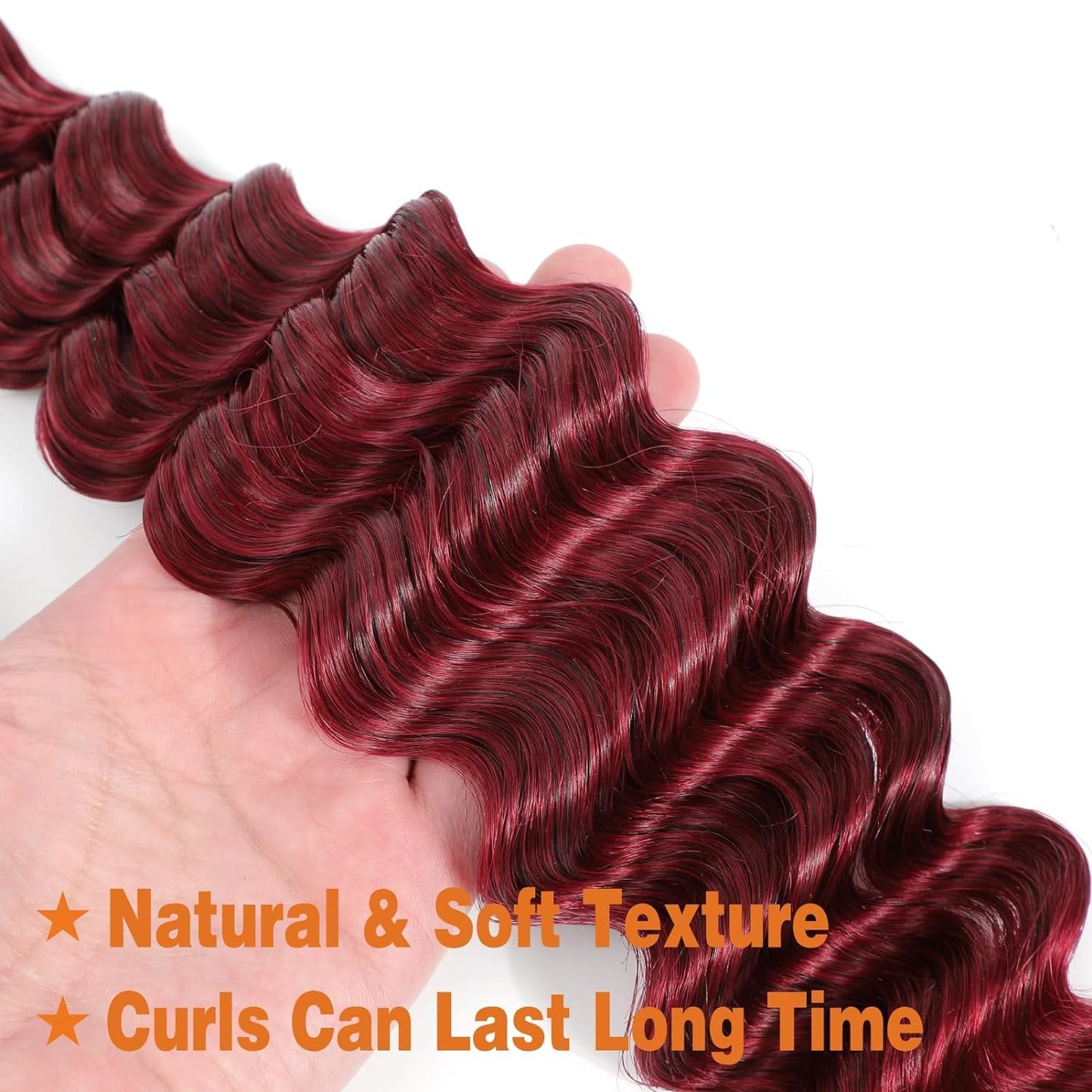 Xddnamei Curly Burgundy Human Braiding Hair 2 Bundles Total 100g 22 Inch 99J Burgundy Braiding Human Hair Brazilian Virgin Hair Bundles for Boho Braids