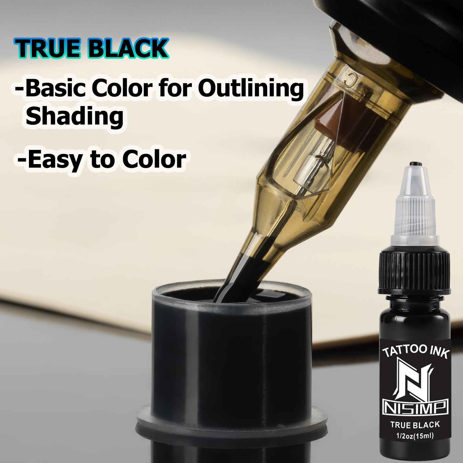 NISIMP Ink Color Pigment Set-Vegan Friendly,1/2oz 15ml 7 Colors Ink Kit Set
