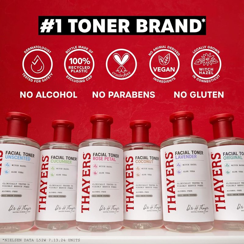 THAYERS Milky Face Toner - Hydrating Snow Mushroom & Hyaluronic Acid for Dry, Sensitive Skin | 355mL