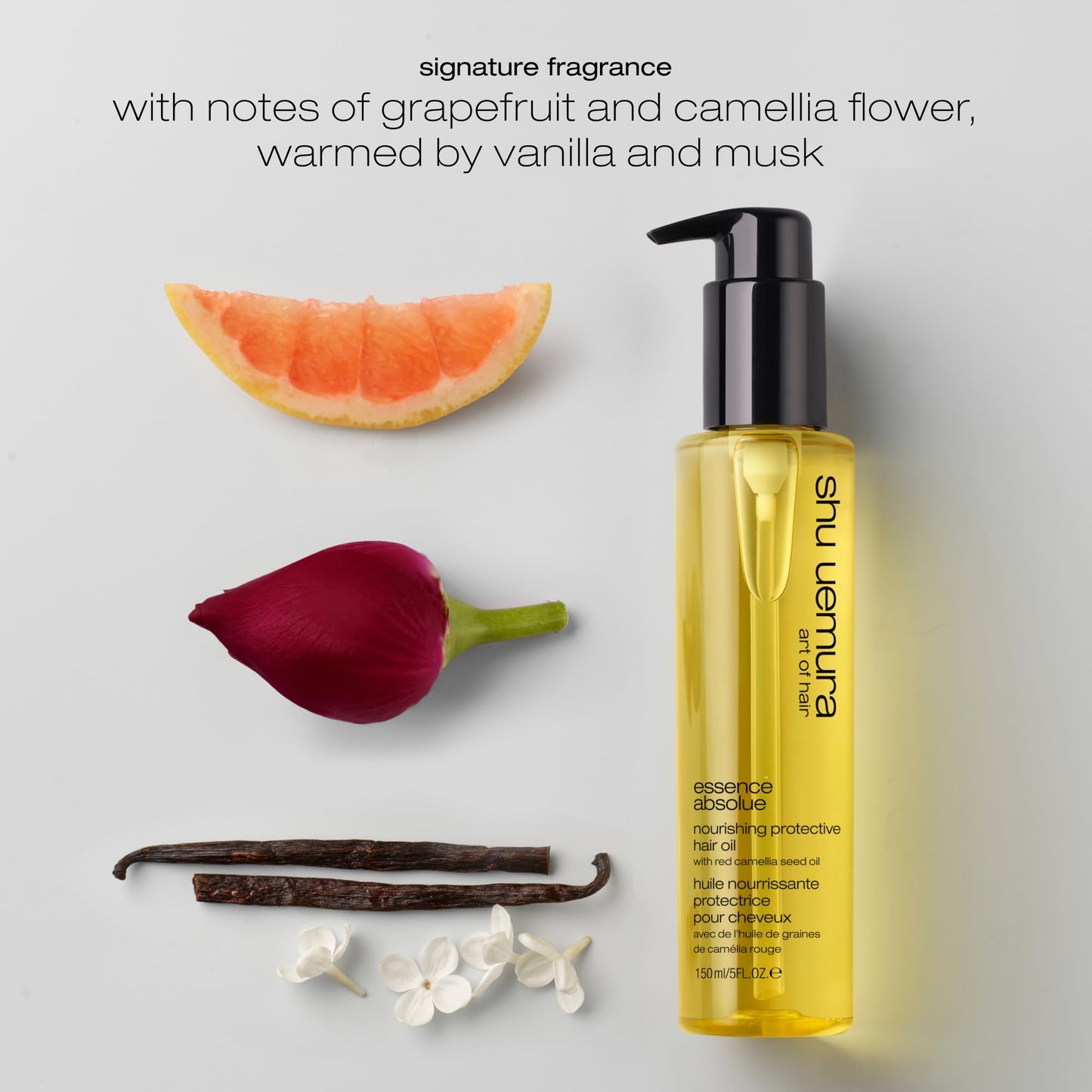 shu uemura art of hair Essence Absolue Nourishing Protective Hair Oil - Lightweight Multi-Benefit Leave In Treatment, Hydrates, Adds Shine, and Reduces Frizz with Heat Protection, 1.69 Fl Oz