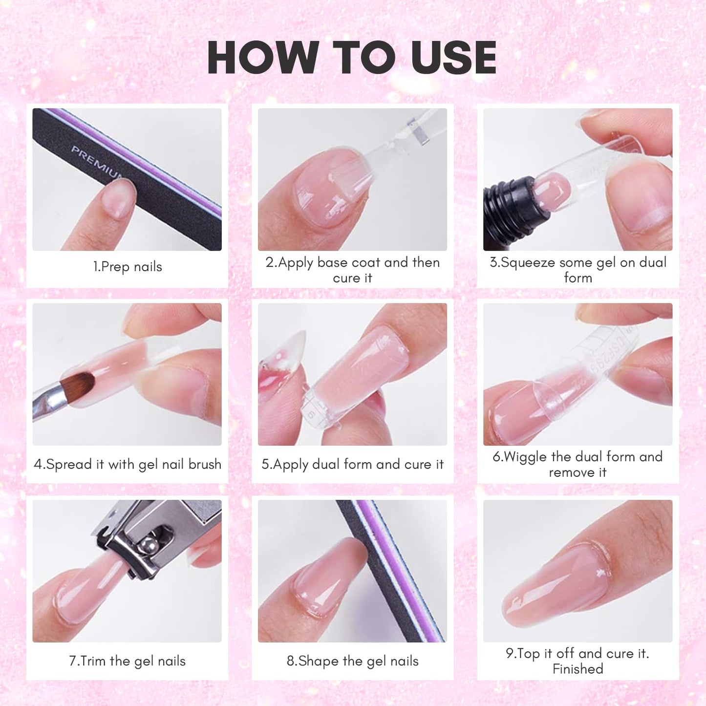Makartt Poly Nail Gel: Clear 50ML Gel Builder for Natural-Looking Strengthener 3D Molding Gel for Trendy Nail Art-Long-Lasting and Easy to Use Supplies