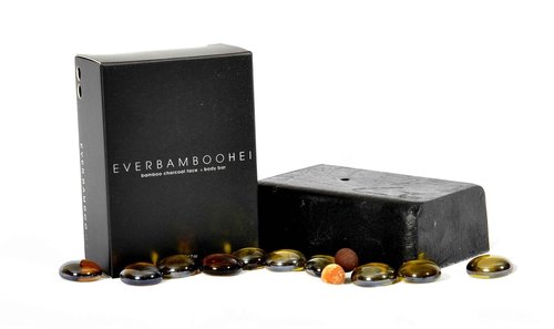 Ever Bamboo HEI Bamboo Charcoal Moisturizing Face + Body Soap Bar (200 g)