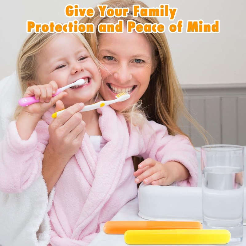 Travel Toothbrush Case Holder - 48PCS Portable Kids Toothbrush & Toothpaste Organizer | Multi-Color Options