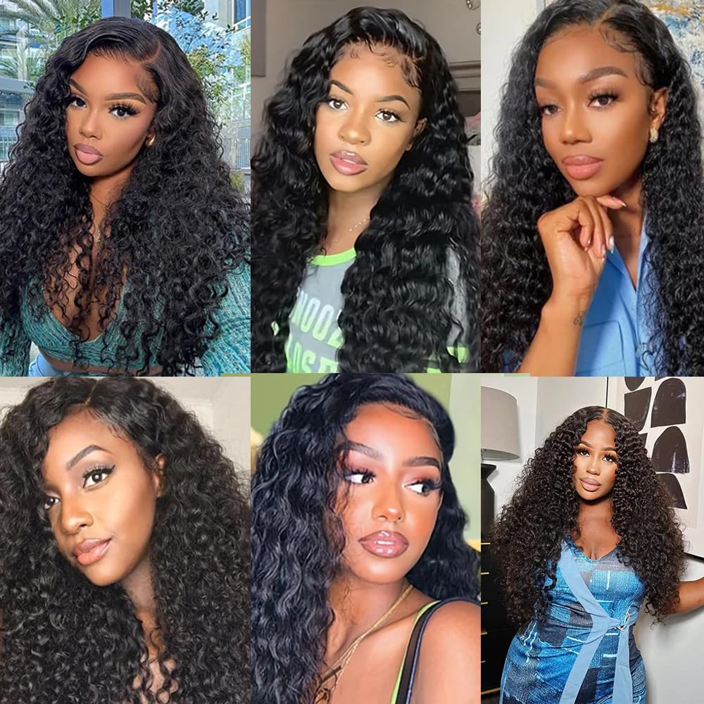 Water Wave Human Hair Bundles Wet And Wavy Bundle Healthy And Soft 12 14 16 Inch Natural Black Color Unprocessed Brazilian Remy Hair Extensions Double Weft 3Pcs/Set