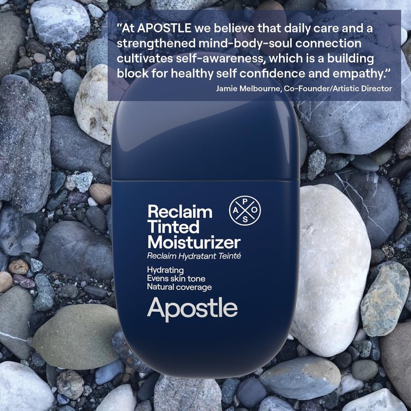Apostle Tinted Moisturizer for Men - Hydrating Face Cream with Niacinamide & Vitamin E | 1 Fl. Oz.