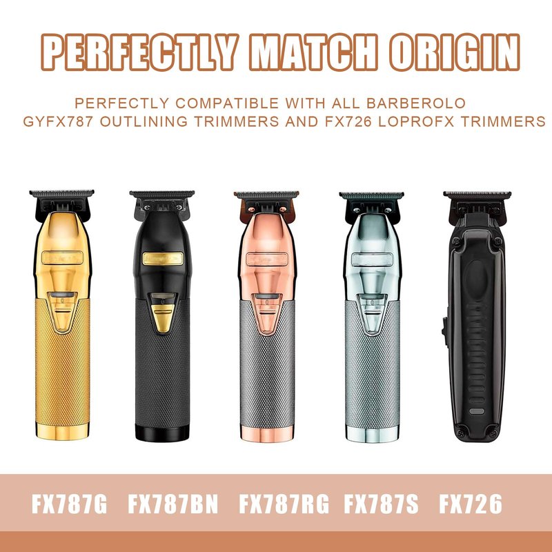 1Pack Replacement Blades Compatible With BaBylissPRO Barberology FX787 Series, FX787 Replacement Blade for Outlining Hair Trimmers, rose-gold