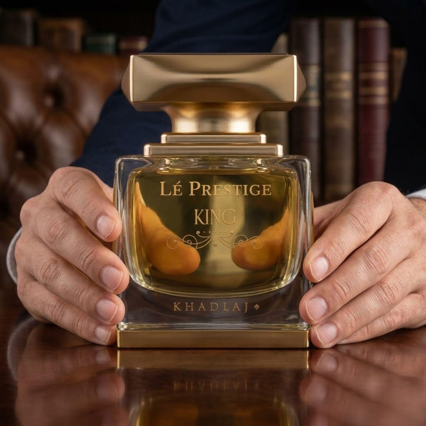 Khadlaj Le Prestige King Eau De Parfum Spray for Men, 3.4 Ounce
