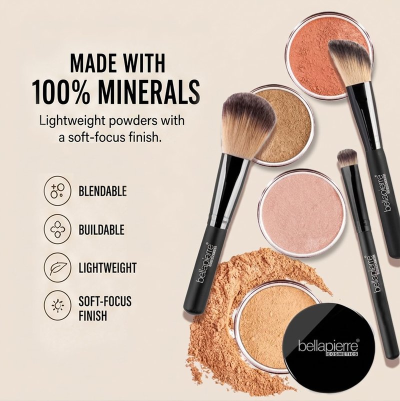 bellapierre Get Started Kit | Includes 2 Mineral Foundations, 1 Blush, & 1 Bronzer | Mineral Makeup Essentials | Non-Toxic and Paraben Free | Oil and Cruelty Free | Long Lasting Formulas – Fair