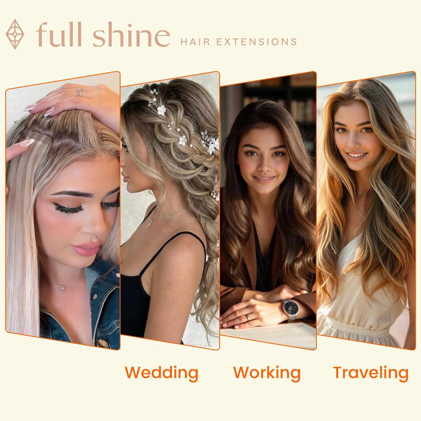 Full Shine Tape in Hair Extensions Human Hair 18 Inch Hair Extensions Tape in Color Dark Brown 3 Fading to 8 and 22 Tape in Hair Extensions 20Pcs 50Grams Balayage Tape Extensions For Women