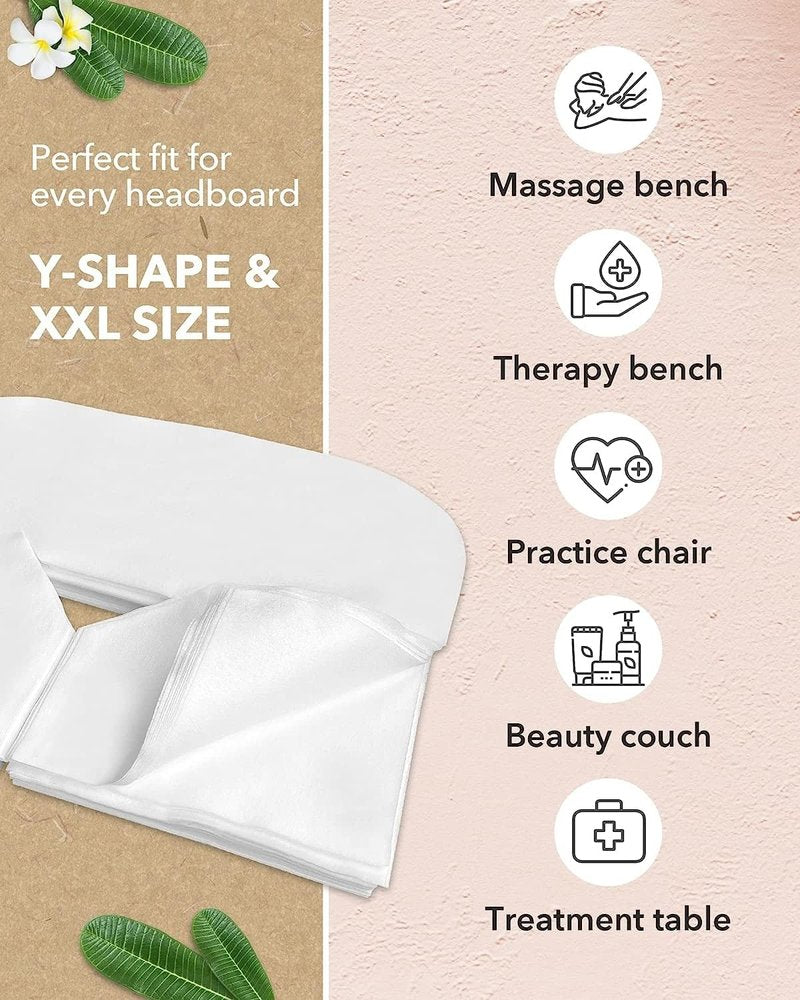 Zen Premium Disposable Face Cradle Covers - Ultra Soft Medical-Grade Fleece | 200 Pack, 60 GSM