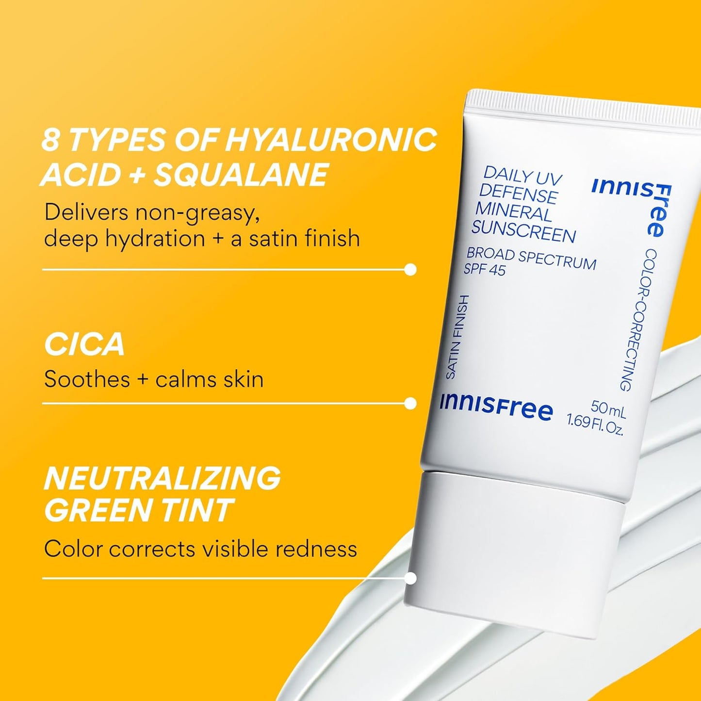 Innisfree Daily Mineral UV Defense SPF 45 - Gentle, Hydrating & Lightweight Sunscreen
