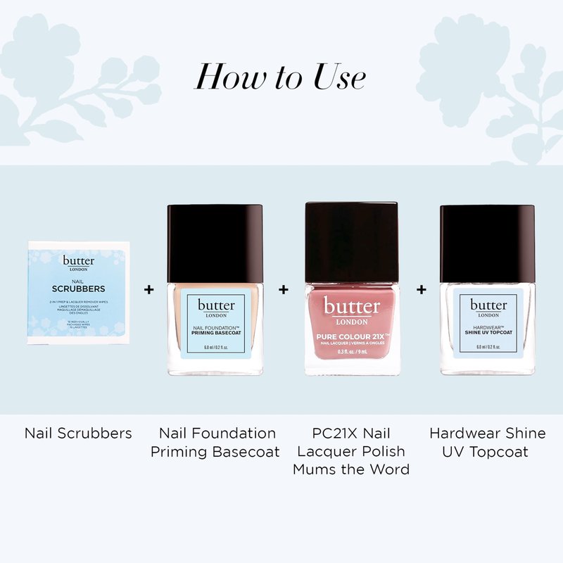 butter LONDON Pre-Soaked Nail Polish Remover Pads, Nail Scrubbers (10 Count) - 2-in-1 Prep & Lacquer Remover Nail Wipes - Gel Fingernail Polish Remover - Cruelty-Free, Paraben-Free, & Gluten-Free