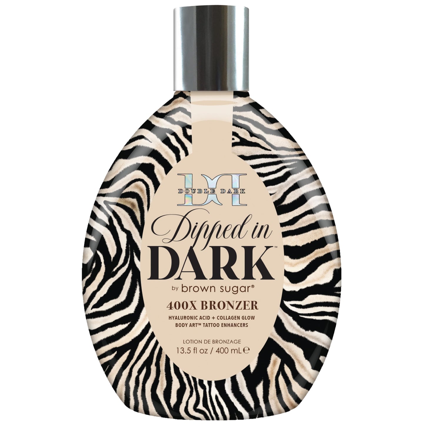Brown Sugar Double Dark Dipped in Dark 400X Bronzer Lotion, 13.5 Fl Oz