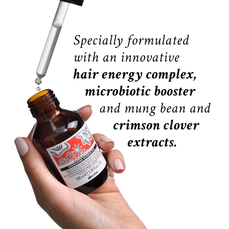 Davines Naturaltech Energizing Superactive Anytime, Stimulating & Fortifying for Thinning Hair & Hair Loss - With Caffeine Phytoceuticals - Thickening Serum, Travel Size, 3.38 Fl Oz