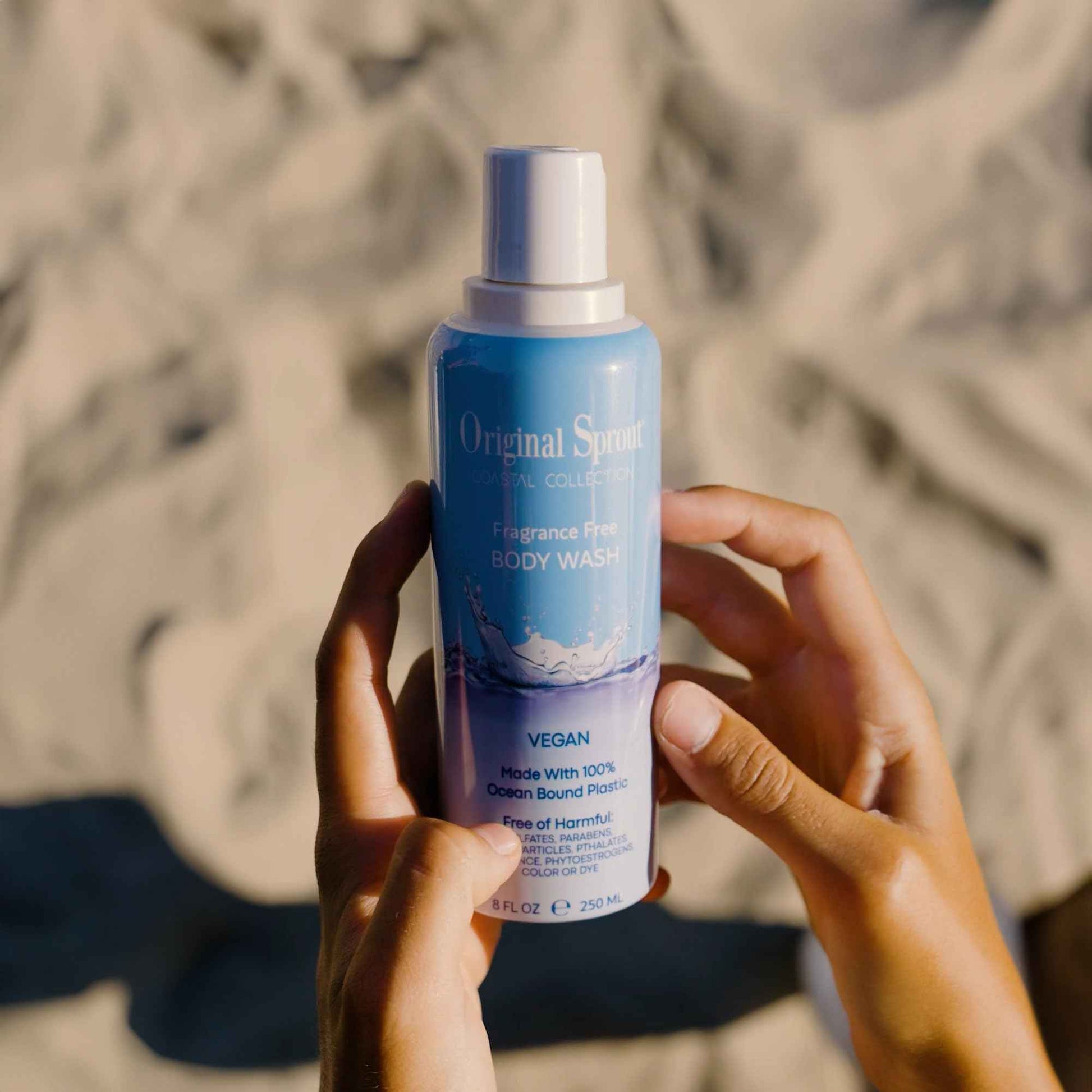 Original Sprout Coastal Collection Body Wash for All Skin Types, Fragrance-Free Body Wash, Vegan, 8 oz. Bottle