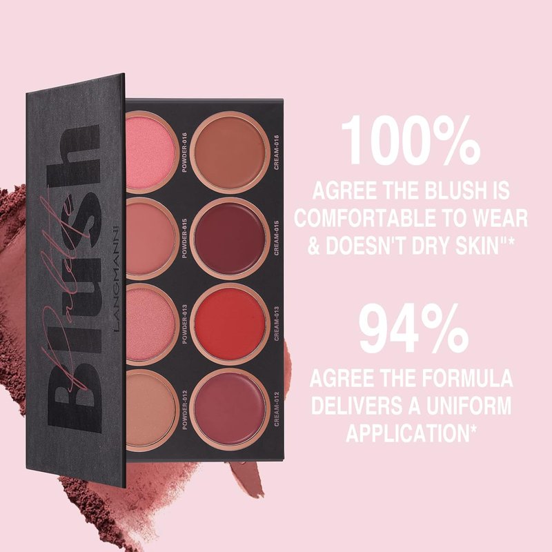 Blush Makeup Palette - 8 Color Matte & Shimmer Blush and Highlighter Set | Mineral Contour Makeup