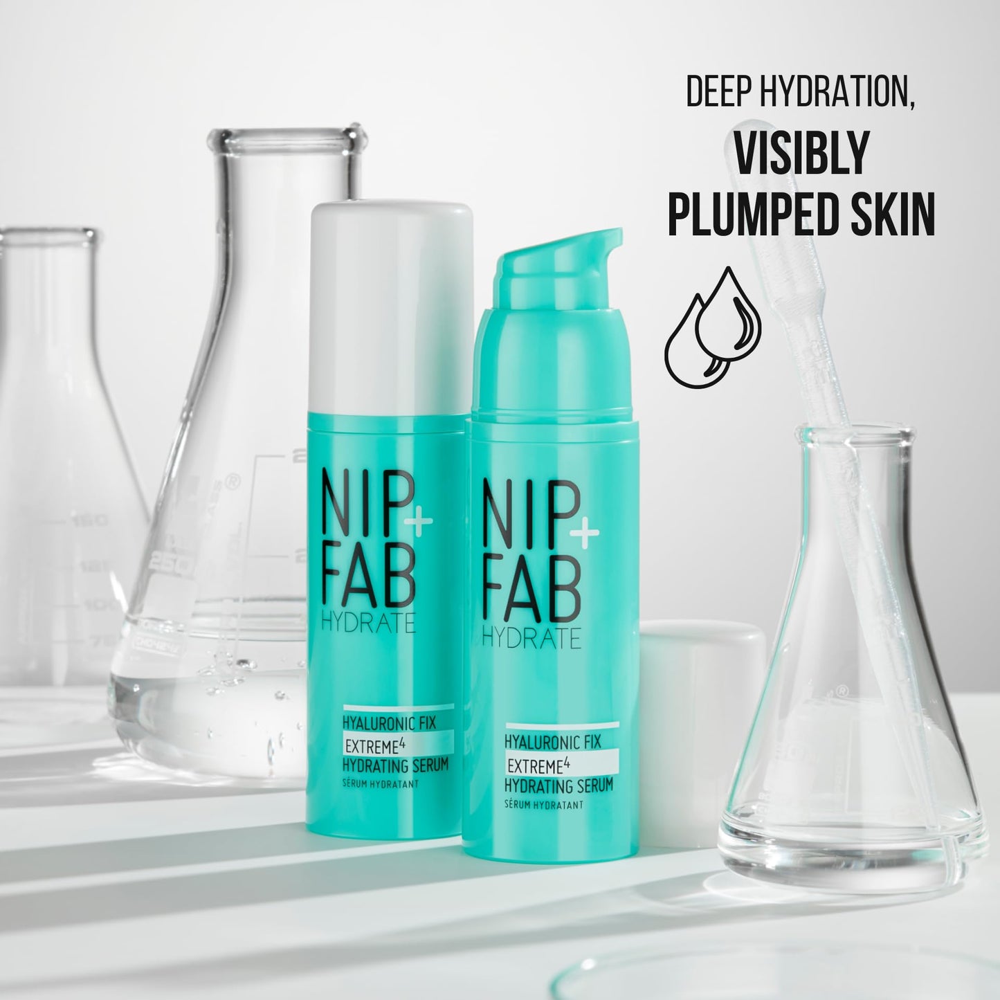 Nip + Fab Hyaluronic Acid Fix Extreme 4 2percent Face Serum, Lightweight, Non-Greasy Anti-Aging Hydrating Moisturizing for Fine Lines & Wrinkles, Skin-Plumping Skin Care, Smoothing, Multicolor, 50ML