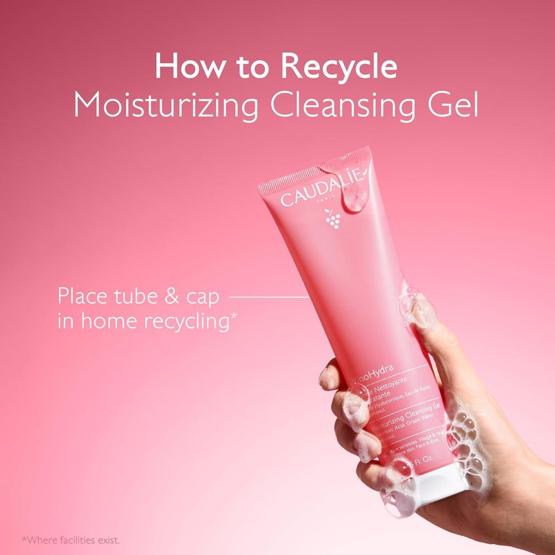 Caudalie VinoHydra Moisturizing Cleansing Gel - Gentle Face Cleanser with Hyaluronic Acid | 150 mL