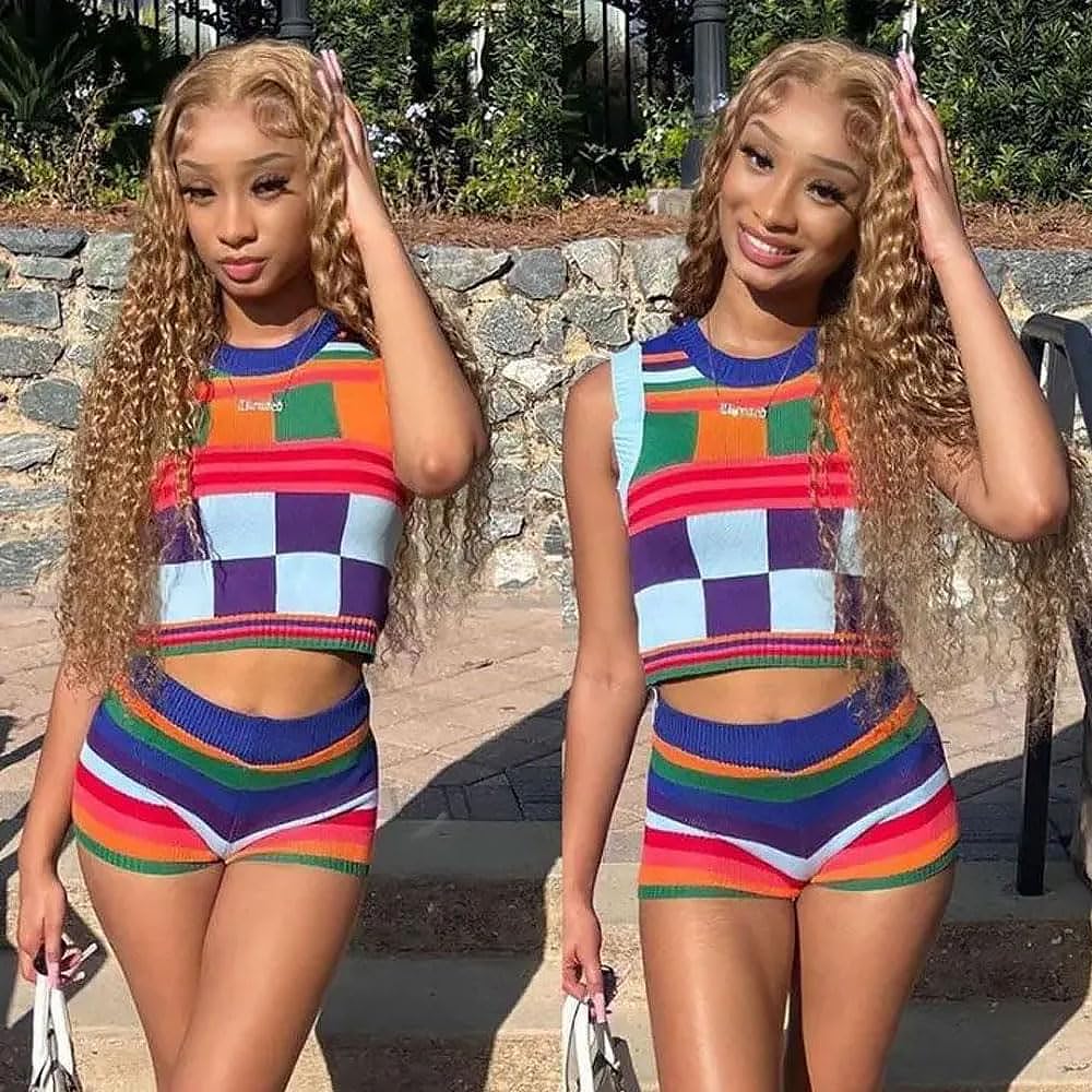 Honey Blonde Human Hair Bundles 16 18 20 Inch Deep Wave Bundles Human Hair Unprocessed Native Virgin Hair 100/PC 3 Extensions #27 Blonde Color Wet and Wavy Human Hair Extensions for Women