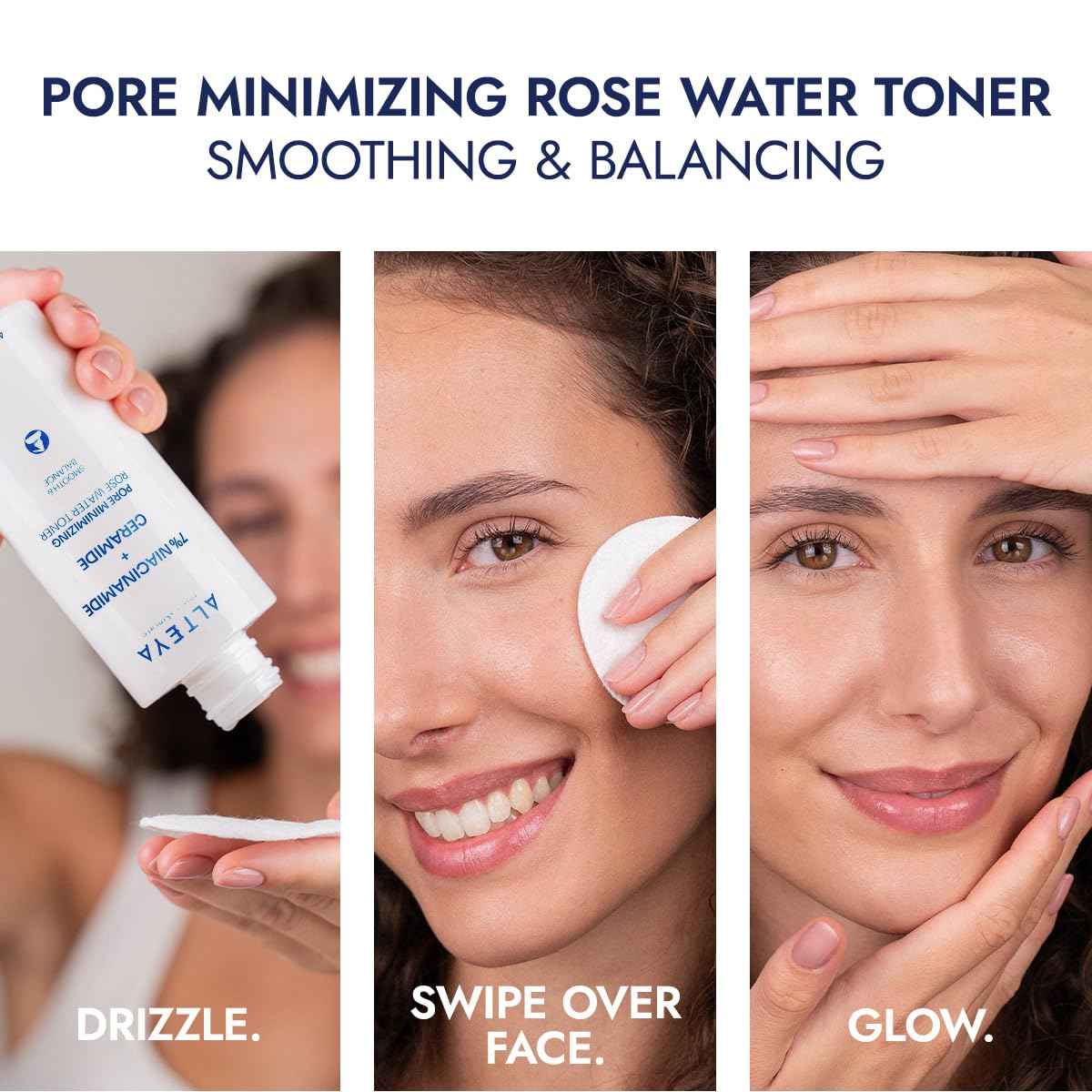 Alteya Organics Pore Minimizing Rose Water Toner (7% Niacinamide + Ceramide) - 4 Fl Oz/120mL