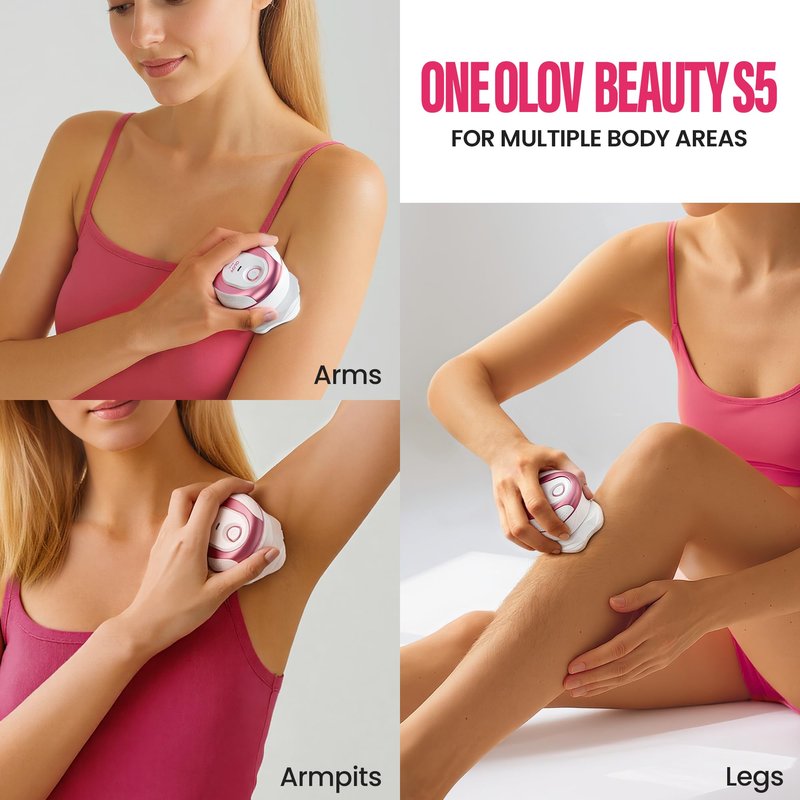 Electric Razors for Women,OLOV Beauty 5-in-1 Rechargeable Shaver for Lady Legs,First Trimmer for Teen Girls Underarms & Body & Hair (White)