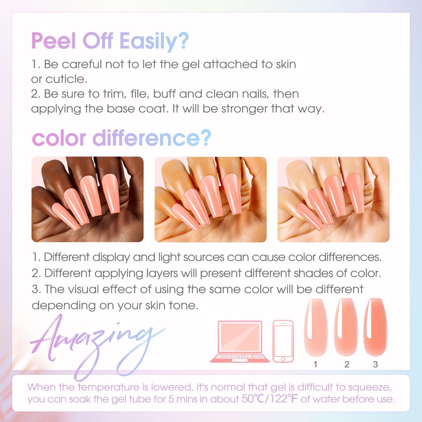 ROSALIND 38 Colors Poly Nail Gel Kit with Mini Nail Lamp Clear Neon Poly Nail Gel Starter Kit for Beginners Halloween All Seasons Classic Colors with Everything