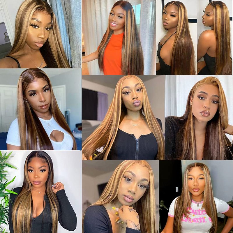 Blonde Ombre Human Hair Bundles - Straight Brazilian Hair Extensions | 8-12 Inch Double Weft