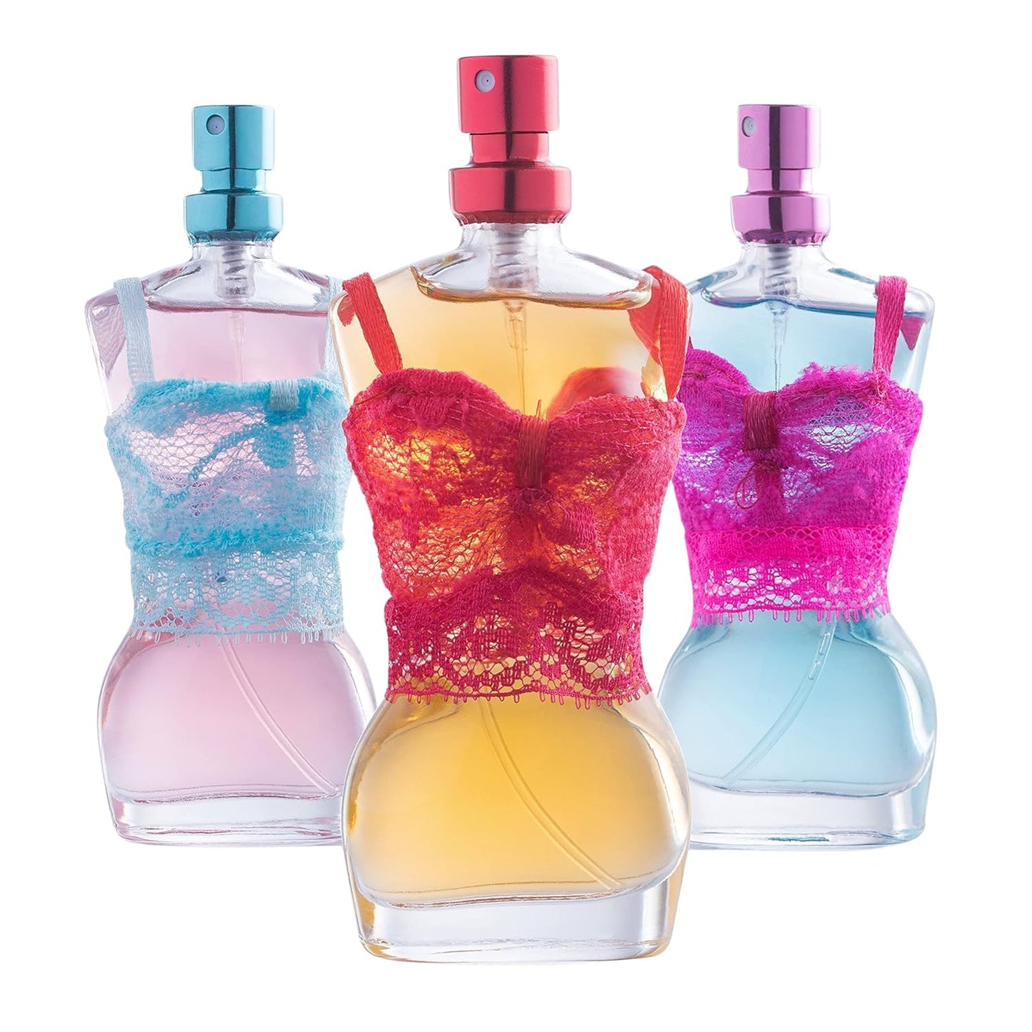 Scented Things Mannequin Girls Perfume Gift Set - Fruity Body Spray for Tween & Teen Girls | 3 Fashion-Shaped Bottles