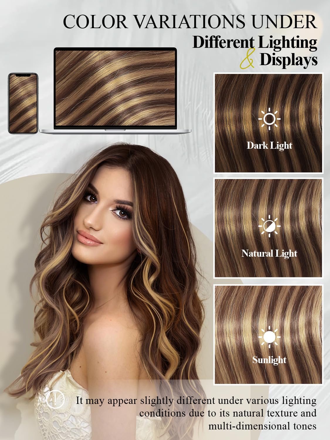 Human Hair Extensions Invisible PU Tape in Hair Extension T4/27 Highlight Honey Blonde Remy Human Hair Extensions with Beads Glueless Hair Extension for Women (30g 4Pcs,12 Inch)