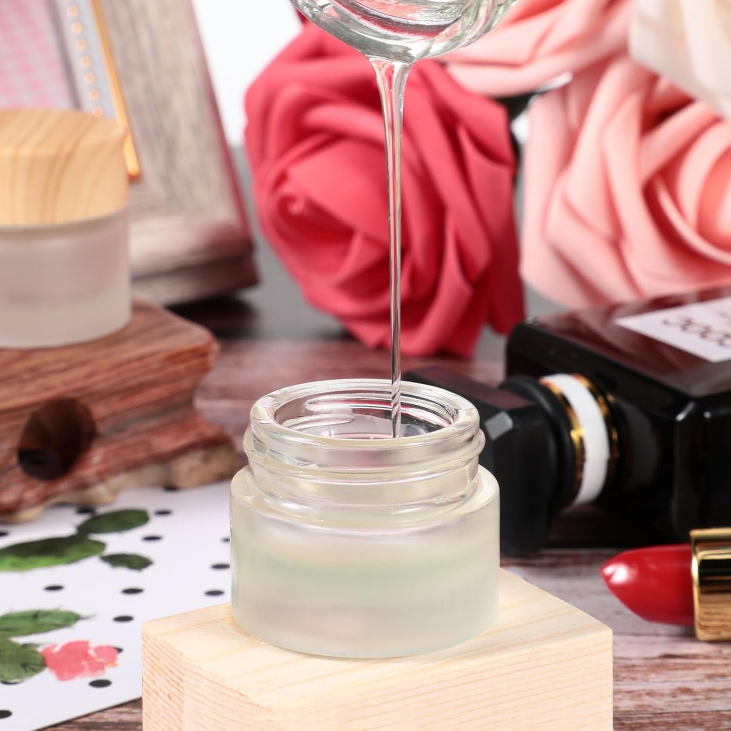60 Pieces Glass Cosmetic Containers - Leak Proof Sample Jars for Lotion & Cream | 5 Gram Size