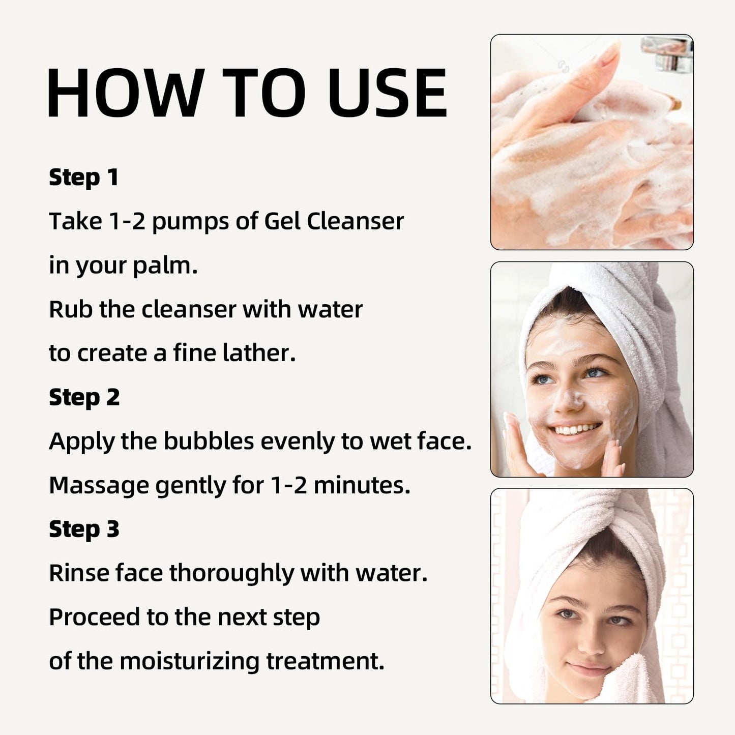 MISSEDSEN Hydrating Face Wash Foaming Facial Cleanser with Green Tea, Fragrance Free, For Normal to Dry, Sensitive, All Skin Types 10.1Fl oz