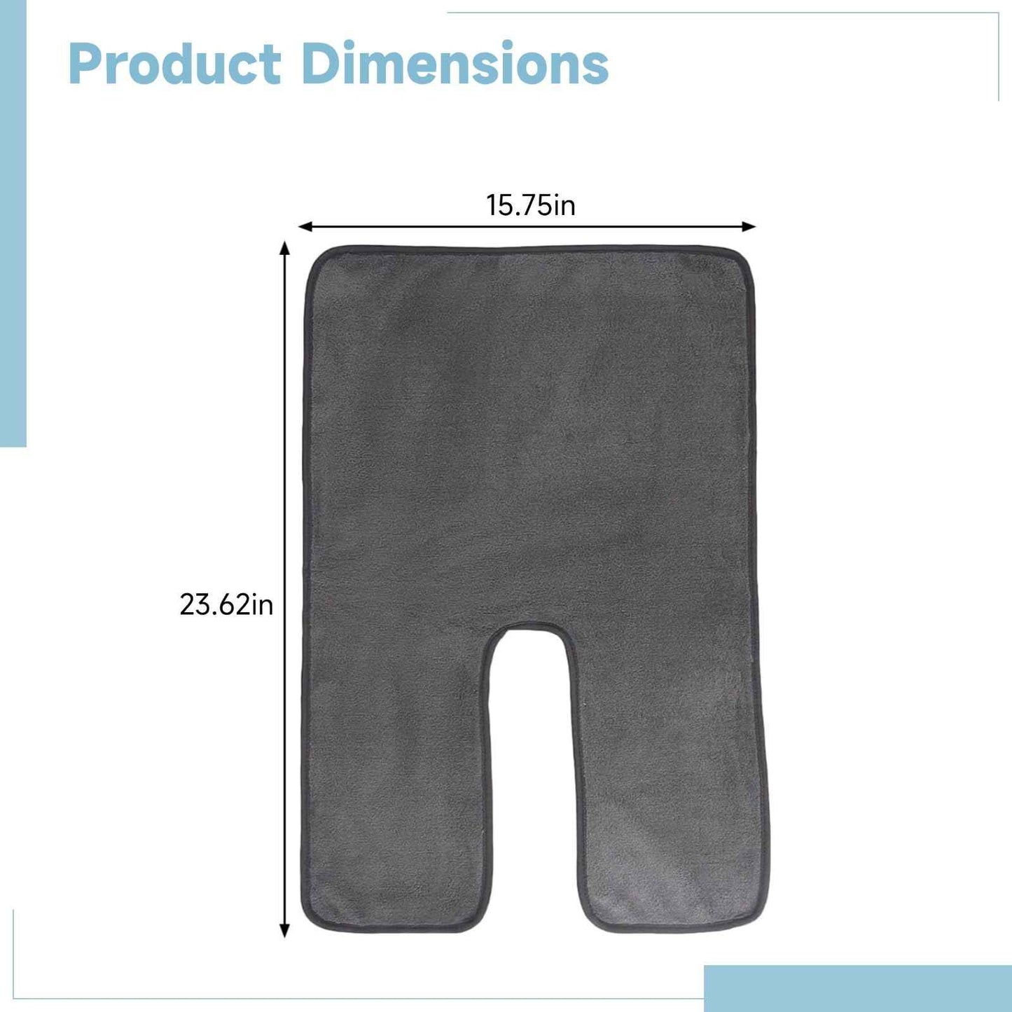 Beautician Special face wash Towel, U-Shaped face SPA Towel, Soft Microfiber Massage, 23.6 x 15.8 inches, Suitable for SPA steam, Beauty Salon, spa Center, Barber Shop (Gray, 6 Pack)