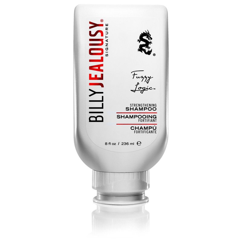 Billy Jealousy Fuzzy Logic Strengthening Mens Shampoo, Adds Volume, Prevents Hair Loss, Promotes Circulation & Healthy Growth, Peppermint Scent, 8 Fl Oz