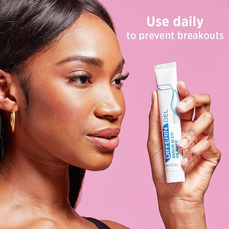 Differin Adapalene Prescription Strength Retinoid Gel 0.1% Acne Treatment (Up to 90 Day Supply), 45 Gram