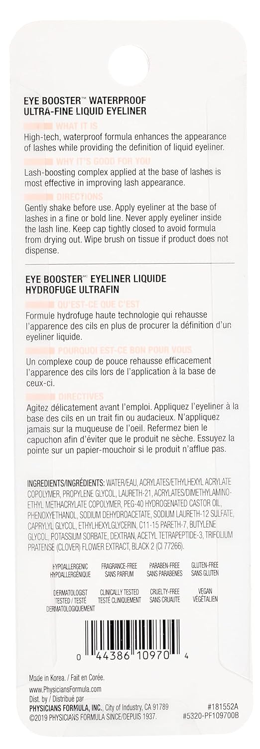Physicians Formula Eye Booster - Lash-Enhancing 2-in-1 Eyeliner Serum | Hypoallergenic, Vegan, Deep Brown
