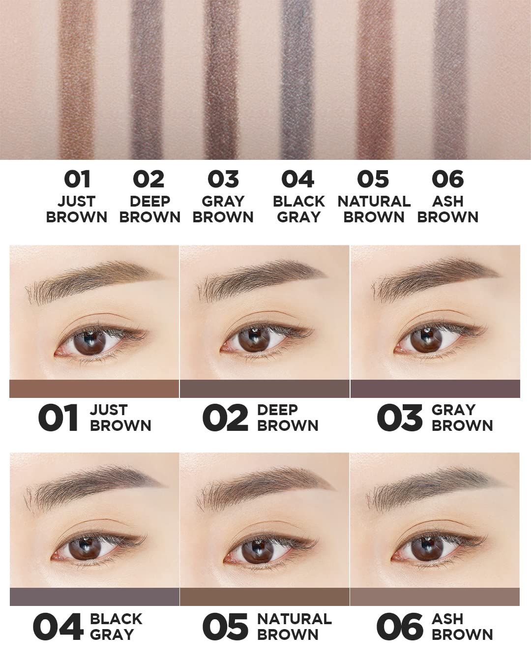 THESAEM Artlook Eyebrow Definer Pencil with Spoolie Brush 05 Natural Brown – Long Lasting Eyebrow for Soft Textured Eyebrow Makeup with Vitamin E - Triangular Pencil