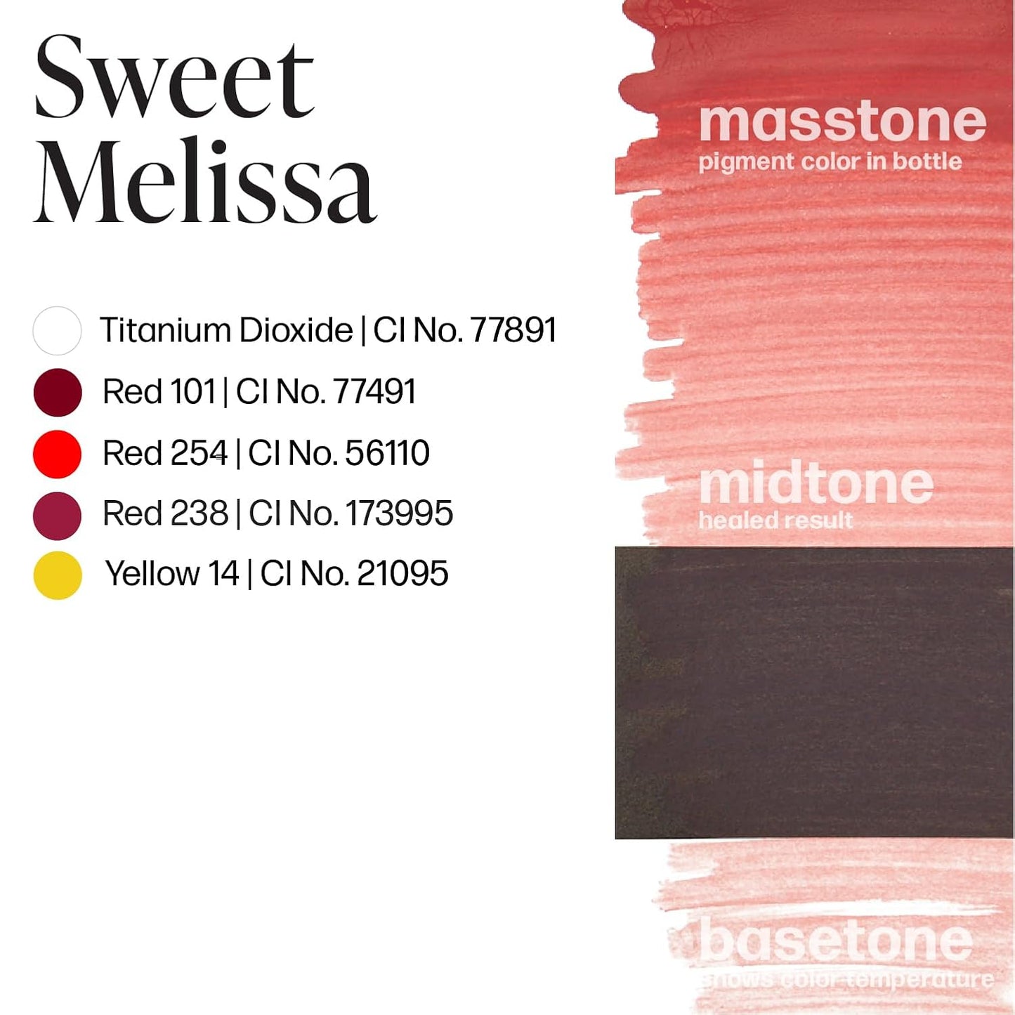 Sweet Melissa Tattoo Ink - Natural Medium Pink Lip Blush Microblading Ink | Vegan Permanent Makeup (0.5 oz)