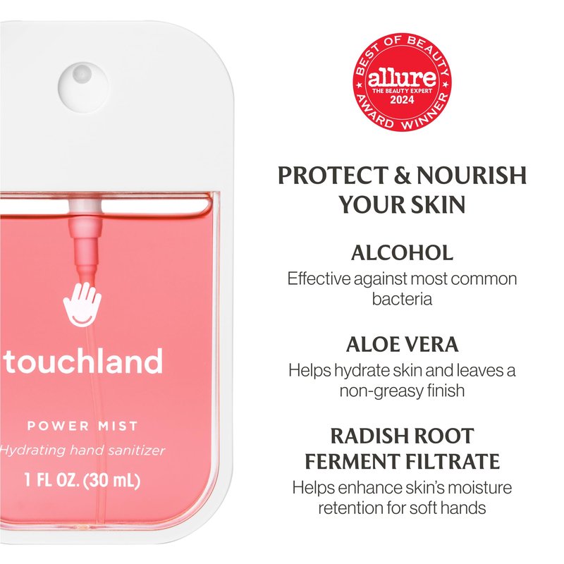 Touchland Juicy Escape – Hydrating Lush Tropicale Body & Hair Fragrance Mist and Wild Watermelon Hand Sanitizer Spray – Travel Size, Gift Idea, Gift Set