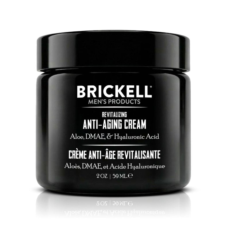 Brickell Men's Revitalizing Anti-Aging Cream For Men, Anti Wrinkle Night Face Cream To Reduce Fine Lines and Wrinkles, With Vitamin E, Jojoba Oil, and Hyaluronic Acid, 2 Ounce, Scented