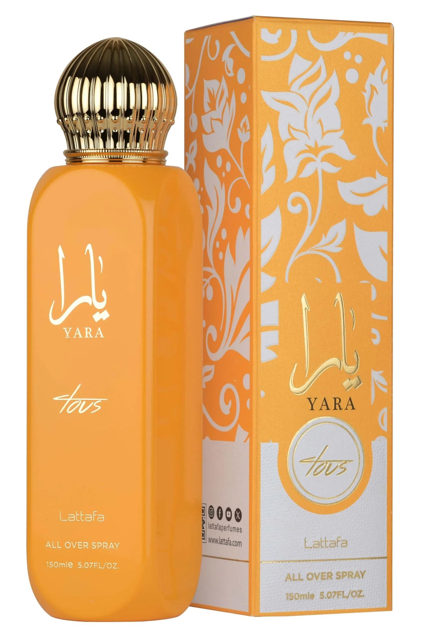 Lattafa Yara Tous – Tropical, Fruity, Floral, Vanilla – All Over Spray Long-Lasting Fragrance for Women, 5.07 Ounce / 150 ml