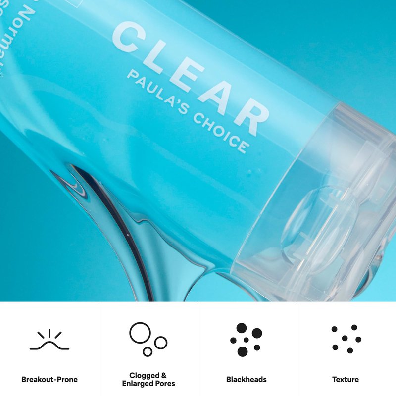 Paula's Choice CLEAR Pore Normalizing Cleanser Bottle + Refill Pouch Kit, Salicylic Acid Daily Face Wash Duo for Acne, Blackheads, Large Pores & Redness, Set of 2