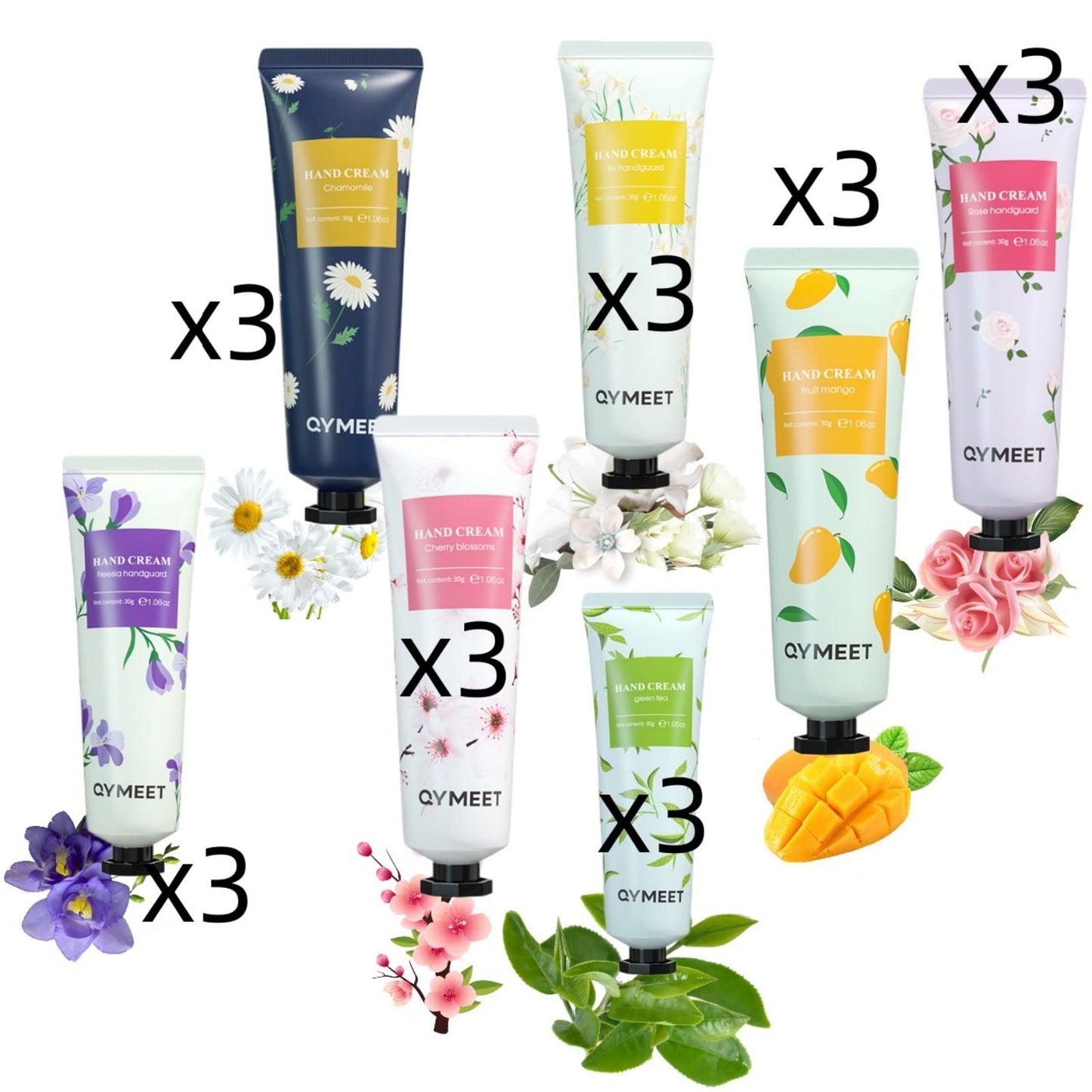 21-Pack Hand Cream Gift Set for Dry Cracked Hands, Scented Working Hand Lotion Ultimate Healing Hand Cream Body Skin Moisturizer Travel Outdoor Size Stocking Stuffers, Gifts for Men Women Kids