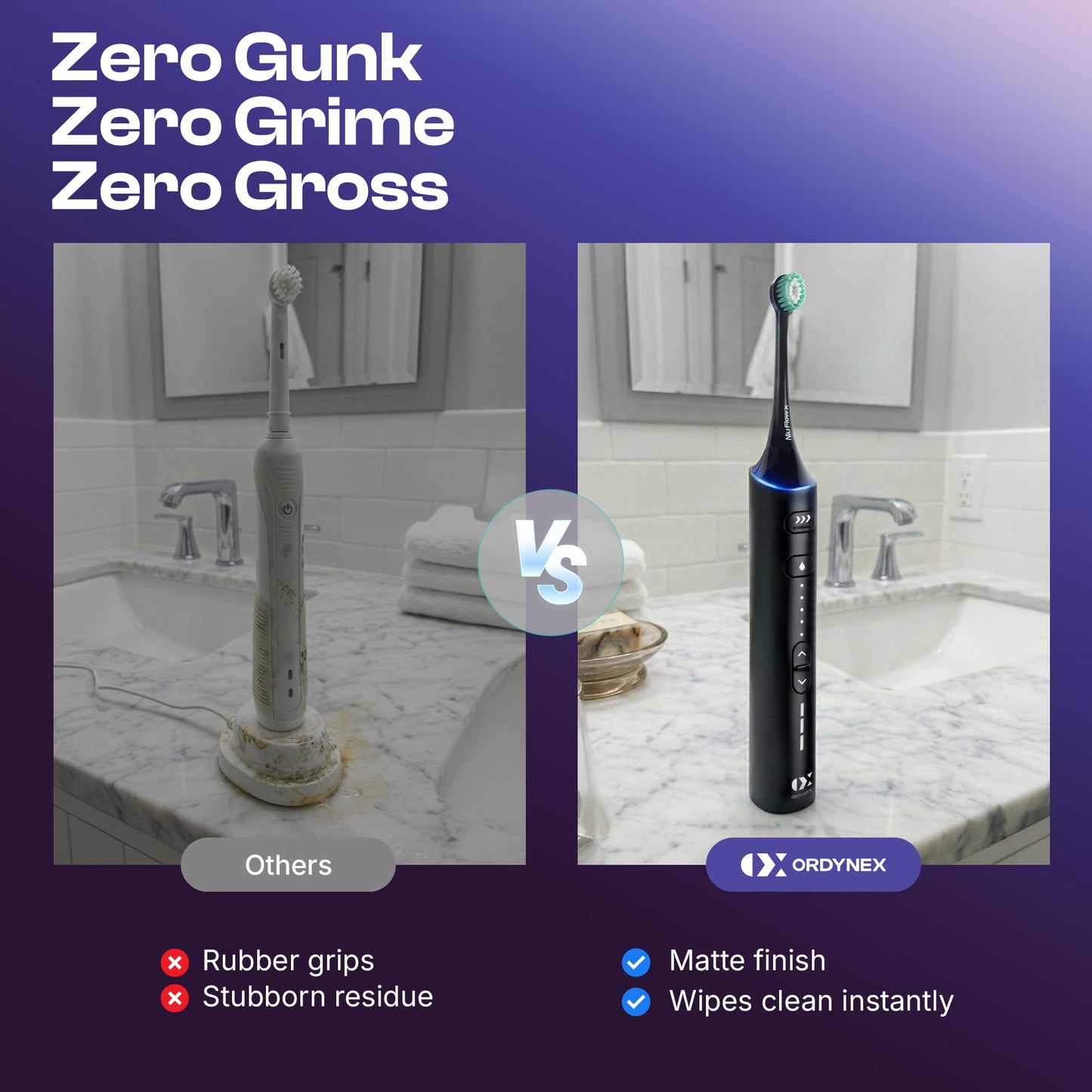 Electric Toothbrush with Water Flosser Combo 2 in 1, Dual Motor Sonic Flossing Toothbrush for Adults, Professional Cordless Rechargeable Oral Care Kit for Braces & Travel | Black