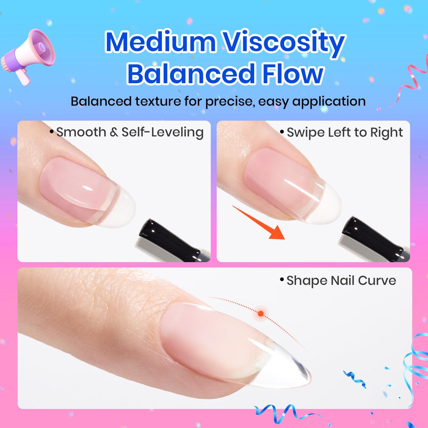 Beetles Builder Gel for Nails,2 Pcs 8 in 1 Clear Building Gel,for Strengthening Natural Nail Instant Apex & Extension for DIY Salon at Home,Friendly for Beginner,UV LED Lamp Cured,Gifts for Women