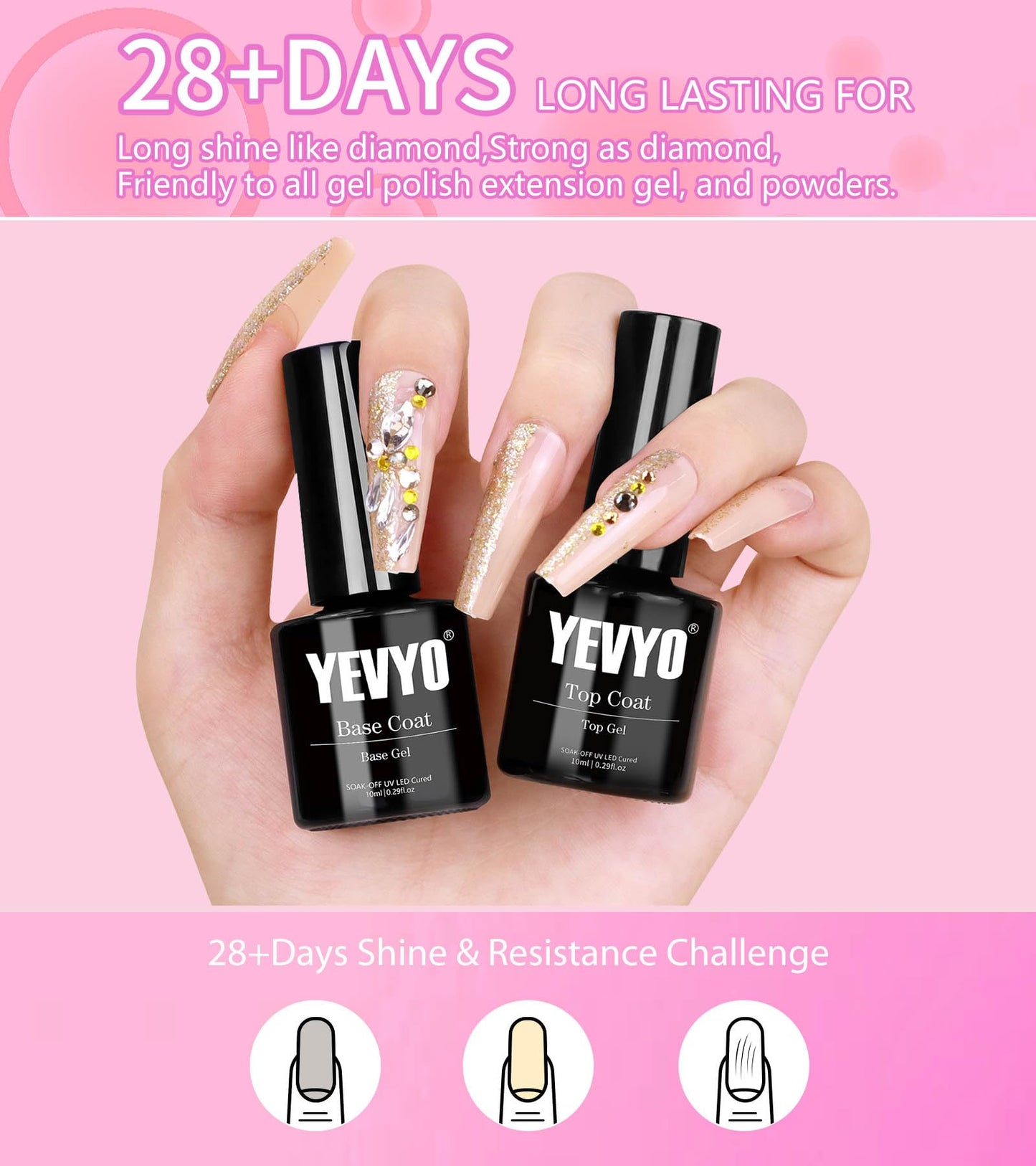 YEVYO Acrylic Nail Kit, 24 Color Glitter Acrylic Powder Monomer Liquid Set, Nail Kit Set Professional with Everything Acrylic Brushes and 200 Pcs Nail Tips for Extension Beginner