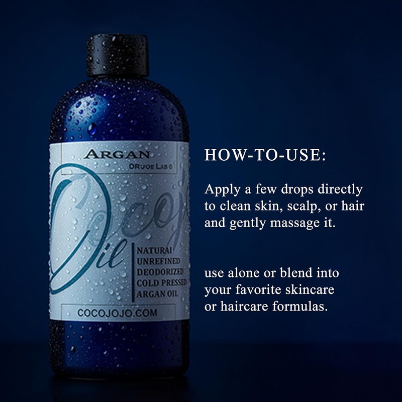 Argan Oil Hair Treatment - Pure Unrefined Cold Pressed Oil for Face & Hair | 32 Oz