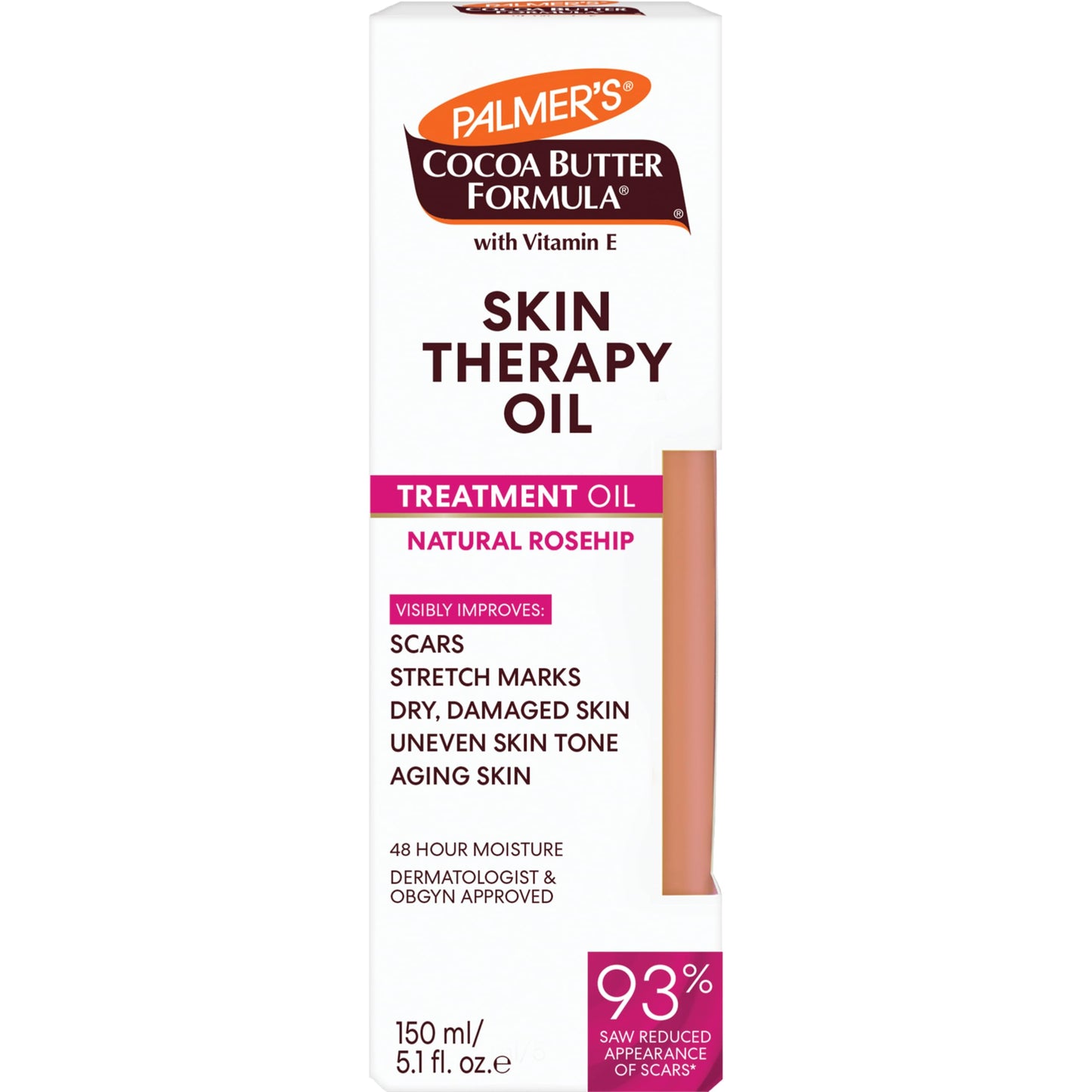 Palmer's Cocoa Butter Formula Skin Therapy Moisturizing Body Oil with Vitamin E, Rosehip Fragrance, 5.1 Ounces
