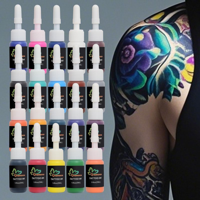Tattoo Ink Set 20 Colors Pigment Kit 1/6oz (5ml) Tattoo Supply Ink for Tattoo Kit